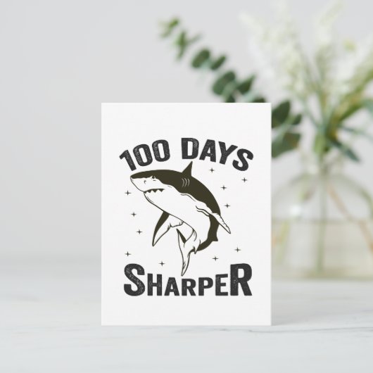 100 dagen scherper grappige 100ste dag van de scho uitnodiging briefkaart (Staand voorkant)