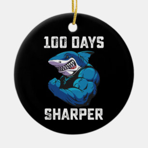 100 Dagen Scherpere Haai 100e Dag Van School Gym Keramisch Ornament