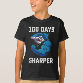 100 Dagen Scherpere Haai 100e Dag Van School Gym T-shirt