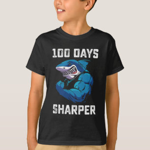 100 Dagen Scherpere Haai 100e Dag Van School Gym T-shirt
