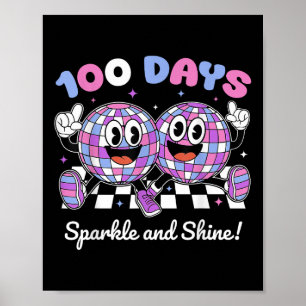 100 dagen schitteren en schitteren 100ste dag van  poster