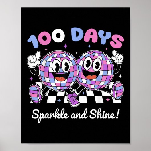100 dagen schitteren en schitteren 100ste dag van  poster (Voorkant)