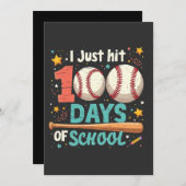100 dagen school 100 dagen honkbal kaart (Voorkant / Achterkant)