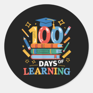 100 dagen school 100 dagen lerarenopleiding ronde sticker