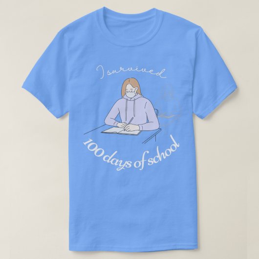 100 dagen school 100 dagen lerarenschool t-shirt (Design voorkant)