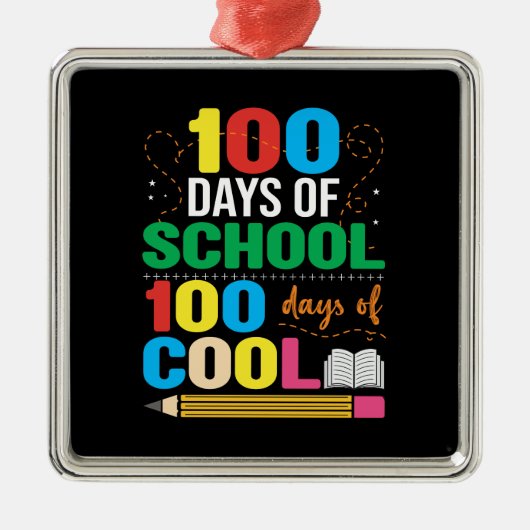100 dagen school 100 dagen school metalen ornament (Voorkant)