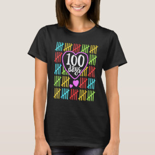 100 dagen school 100 dagen slimmer leraar student t-shirt