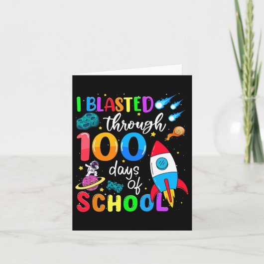 100 dagen school 100e dag lang kaart (Voorkant)