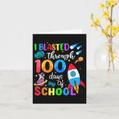 100 dagen school 100e dag lang kaart (Gele Bloem)