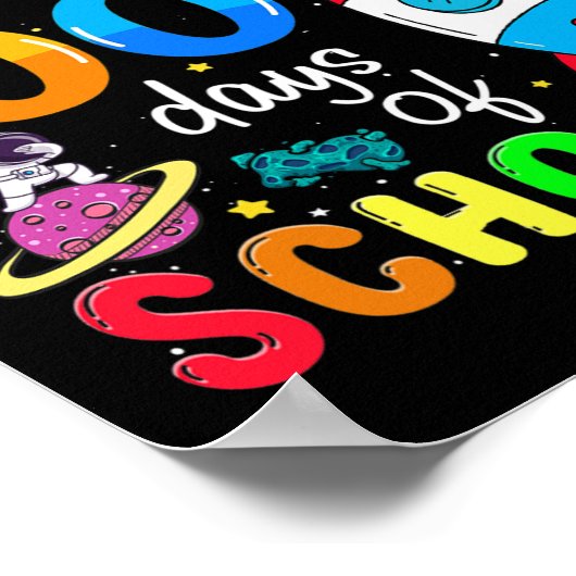 100 dagen school 100e dag lang poster (Hoek)