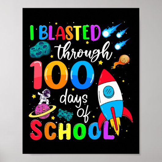 100 dagen school 100e dag lang poster (Voorkant)