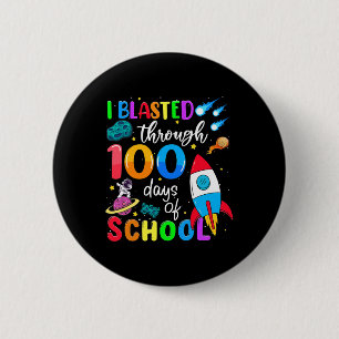 100 dagen school 100e dag lang ronde button 5,7 cm