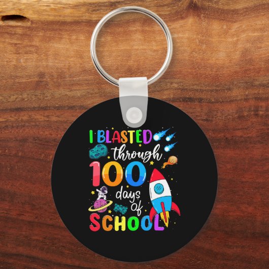 100 dagen school 100e dag lang sleutelhanger (Voorkant)