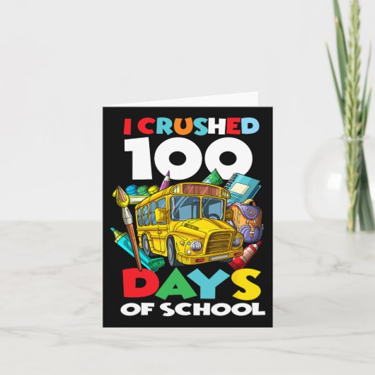 100 dagen school 100e dag school G Kaart (Voorkant)