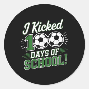 100 dagen school 100e dag slimmer soc ronde sticker