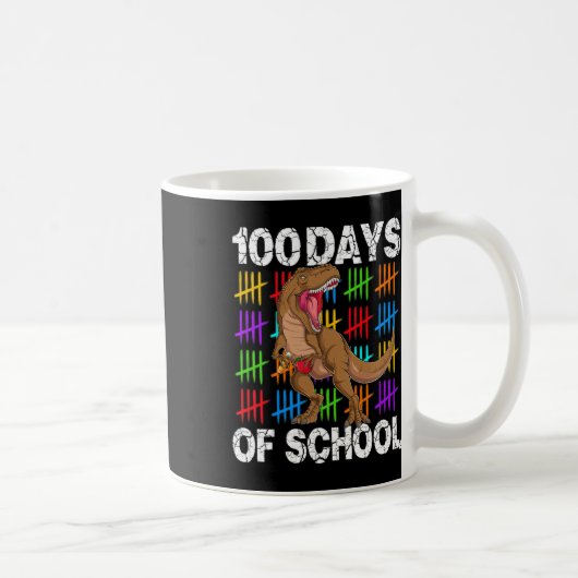 100 dagen school 100e dag van het schooldino koffiemok (Rechts)
