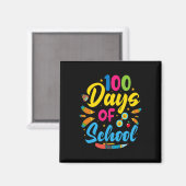 100 dagen school 100e schooldag magneet (Voorkant / Achterkant)