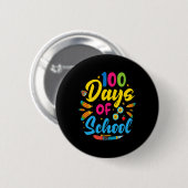 100 dagen school 100e schooldag ronde button 5,7 cm (Voorkant /achterkant)