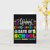 100 dagen school 100e Wiskunde Vergelijking Leraar Kaart (Gele Bloem)