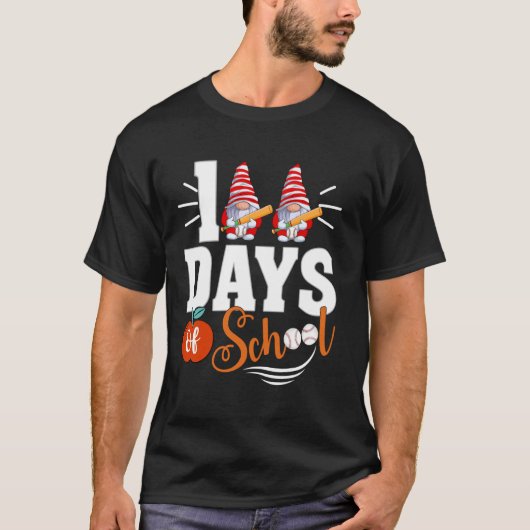 100 dagen school 100ste dag Gnome T-shirt kinderen (Voorkant)