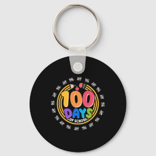 100 dagen school 100ste dag kleurrijke leraar en sleutelhanger