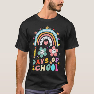 100 dagen school 100ste dag Regenboog Leraar Kinde T-shirt
