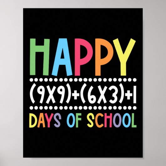 100 dagen school 100ste dag slimmere Wiskunde form Poster (Voorkant)