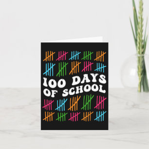 100 dagen school 100ste dag van de school student kaart
