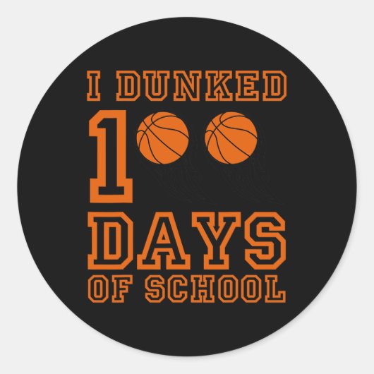 100 dagen school 100ste dag van school Stud Ronde Sticker (Voorkant)