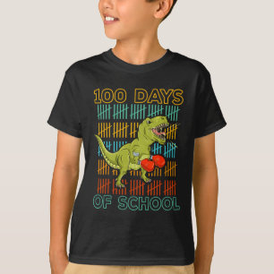 100 dagen school 2025 Dinosaur Boksen Mma Martia T-shirt