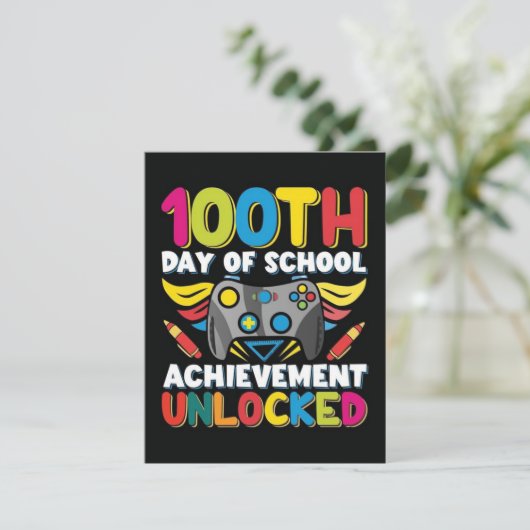 100 dagen school 2025 Uitnodiging (Staand voorkant)