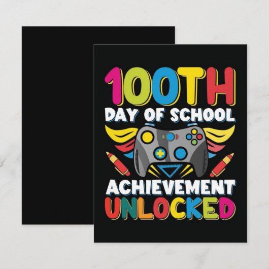 100 dagen school 2025 Uitnodiging (Voorkant / Achterkant)