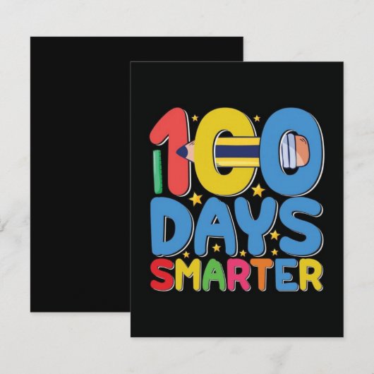 100 dagen school 2025 Uitnodiging (Voorkant / Achterkant)