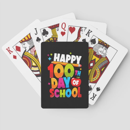 100 dagen school 44 pokerkaarten (Achterkant)