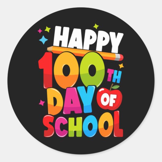 100 dagen school 44 ronde sticker (Voorkant)