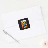 100 dagen school 44 vierkante sticker (Envelop)