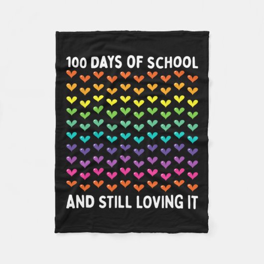 100 dagen school afmaken en nog steeds genieten va fleece deken (Voorkant)