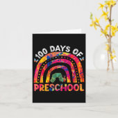 100 dagen school Afro meisje Kinder 100e dag leraa Kaart (Gele Bloem)