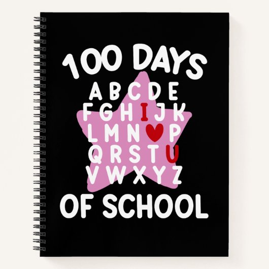 100 dagen school alfabet 100e dag leraar  notitieboek (Voorkant)