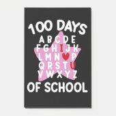 100 dagen school alfabet 100ste dag leraar  post-it® notes (Voorkant)