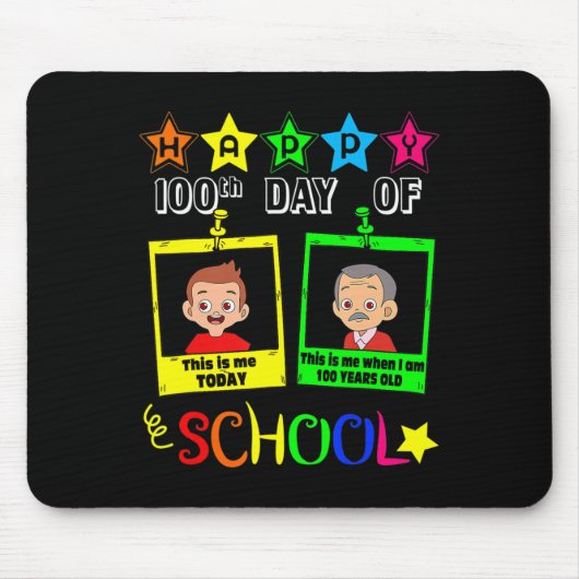 100 dagen school - als ik 100 jaar oud ben muismat (Voorkant)