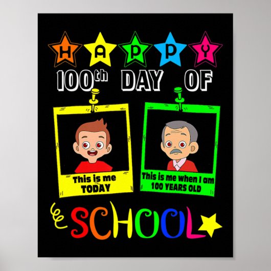 100 dagen school - als ik 100 jaar oud ben poster (Voorkant)