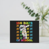 100 dagen school astronaut leraar briefkaart (Staand voorkant)