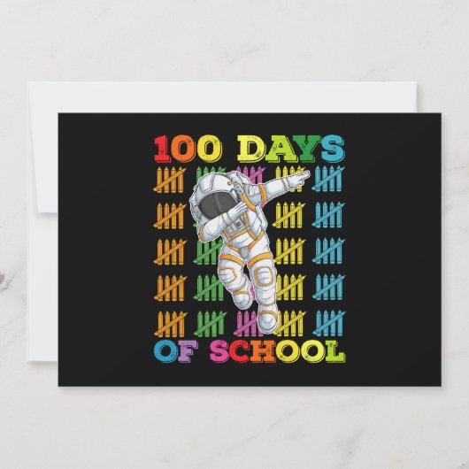100 dagen school astronaut leraar kaart (Voorkant)
