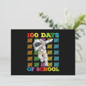 100 dagen school astronaut leraar kaart (Staand voorkant)