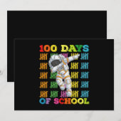 100 dagen school astronaut leraar kaart (Voorkant / Achterkant)