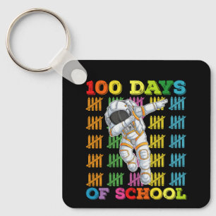 100 dagen school astronaut leraar sleutelhanger