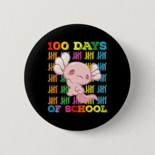 100 dagen school Axolotl leraar Ronde Button 5,7 Cm