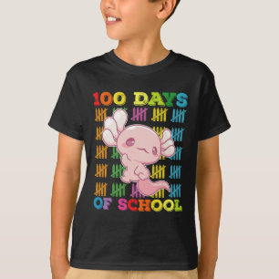 100 dagen school axolotl leraar t-shirt