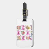 🌈🎀 100 dagen school 🎉📚 bagagelabel (Voorkant verticaal)
